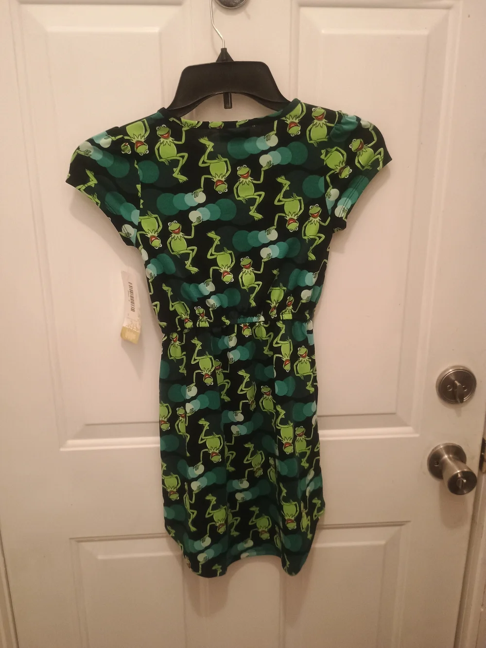 LuLaRoe Disney Mae dress featuring a Kermit the Frog Muppets print Girl Size 8
